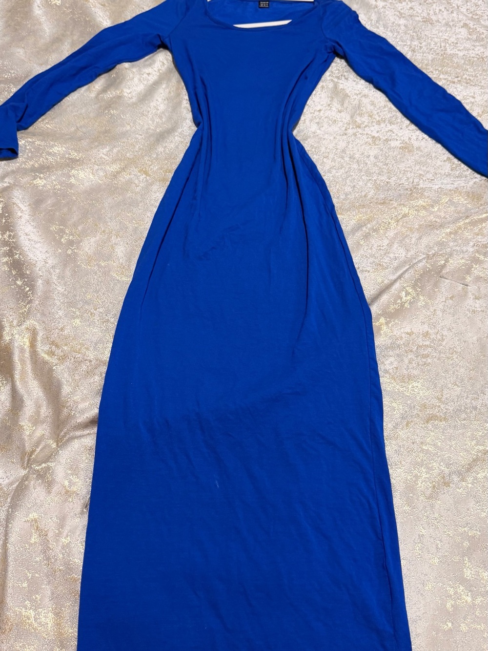 Long Sleeve Maxi Dress in Cobalt Blue